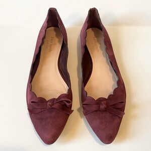 kate spade Burgundy Suede Flats